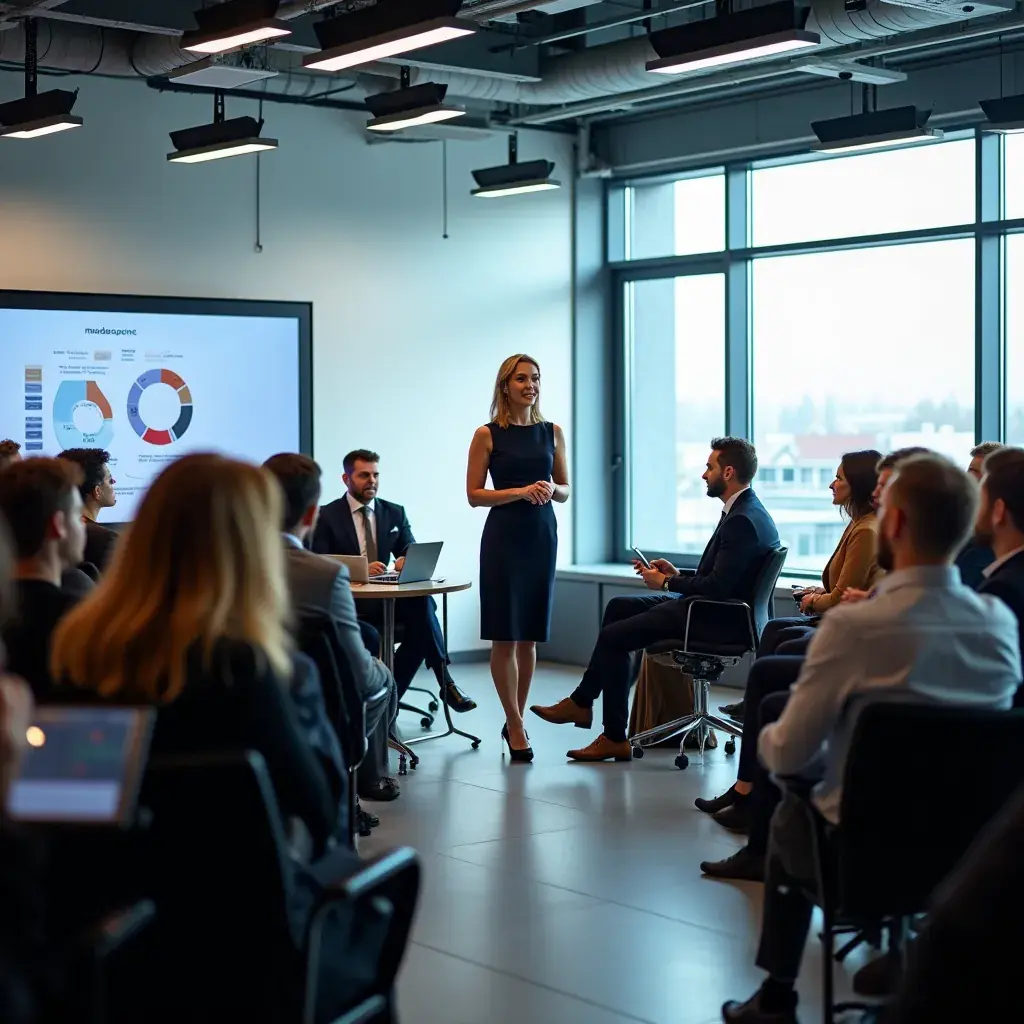 Prezentare a unui plan de afaceri pentru dezvoltare sustenabilă.